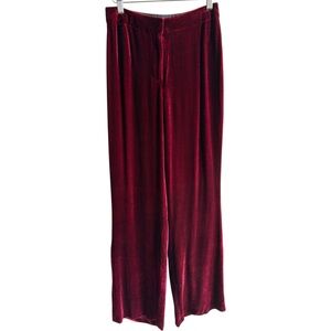 Tommy Hilfiger Velvet High Rise Bootcut Pants Womens Size 4 Red Vintage Indie